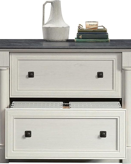 Sauder Palladia Lateral File, L: 36.81" x W: 22.01" x H: 29.61", Glacier Oak - LeafyLoom