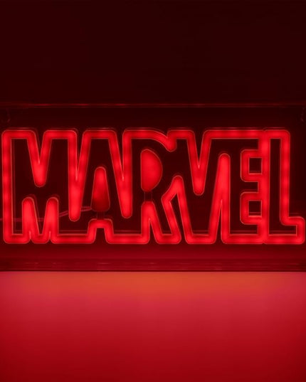 Paladone Marvel LED Neon Logo Light Sign - Wall Mountable or Free Standing - Offially Licensed Marvel Room Decor & Gift - LeafyLoom