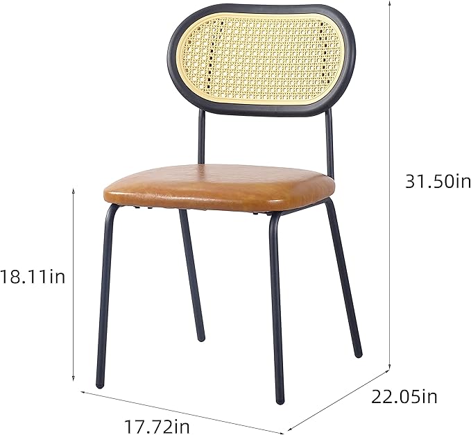 NicBex Haerin-SD-00364-LWJ Dining Chairs, 22.1"x17.7"x31.5", Brown - LeafyLoom