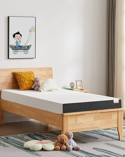 Twin Mattress, 5 Inch Cooling Gel Memory Foam Mattress in a Box with Breathable Cover Medium Firm Twin Bed Mattress for Bunk Bed, Trundle Bed, Pressure Relief, CertiPUR-US Certified - LeafyLoom