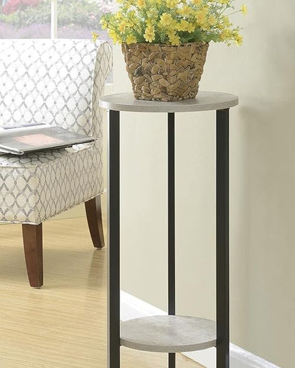 Convenience Concepts Graystone 31" Plant Stand, Faux Birch / Black - LeafyLoom