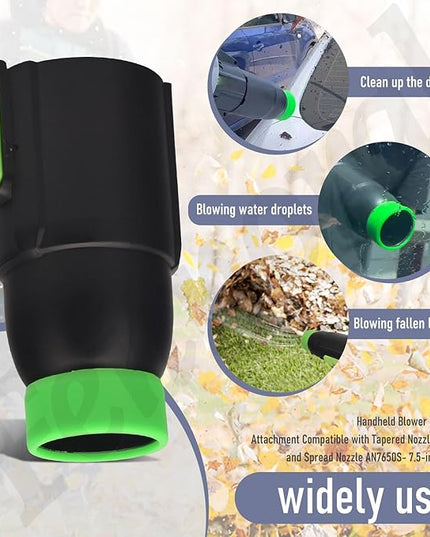 AST2000 Handheld Blower Short Tube Attachment for EGO LB5300/LB5750/LB5800/LB6500/LB6510/LB6700/LB7650, Compatible with Tapered Nozzle AN7650R and Spread Nozzle AN7650S- 7.5-inch Length - LeafyLoom