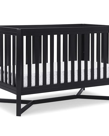 Delta Children Tribeca 4-in-1 Baby Convertible Crib, Midnight Grey - LeafyLoom