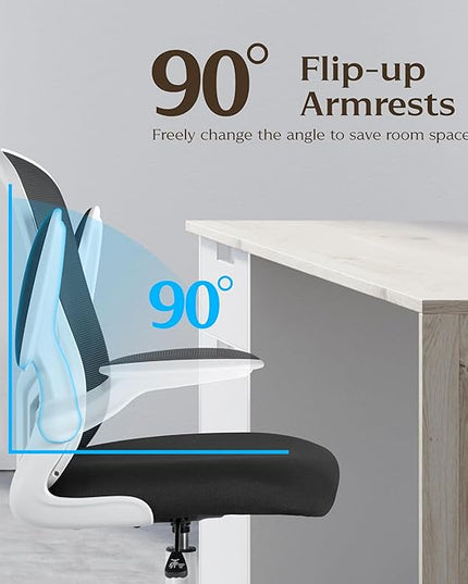 FelixKing Drafting Chair, Tall Office Chairs with Footrest Ring, Home Standing Desk High Chair with Lumbar Support Adjustable Counter Height Ergonomic Swviel Rolling Chairs for Working (White) - LeafyLoom