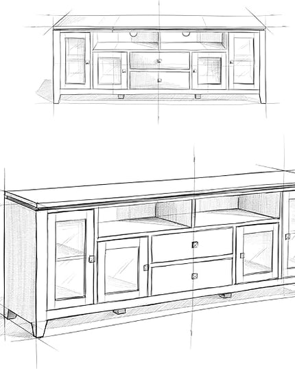 SIMPLIHOME Cosmopolitan SOLID WOOD 72 Inch Wide Contemporary TV Media Stand in Light Golden Brown for TVs up to 80 Inch, For the Living Room and Entertainment Center - LeafyLoom