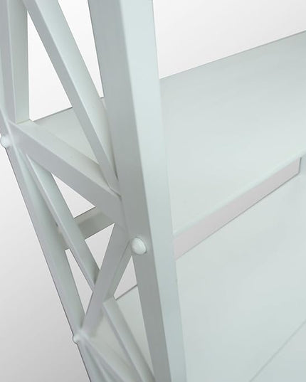 Casual Home 3-Shelf Montego Bookcase, White - LeafyLoom