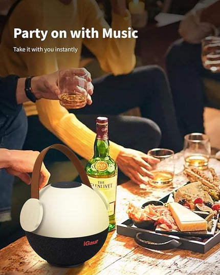 LED Night Light Beside Lamp: Music Table Lamp with Wireless Charger - 5 in 1 Touch Lamp Magnetic Wireless Phone Apple Watch Charger Birthday Gifts Friendship Lights with Base for Wife - LeafyLoom