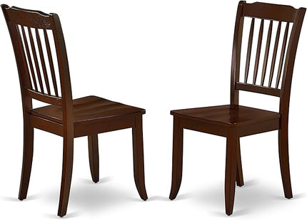East West Furniture NDDA5-MAH-W Norden 5 Piece Set Includes a Rectangle Dining Room Table with Dropleaf and 4 Kitchen Chairs, 30x48 Inch - LeafyLoom