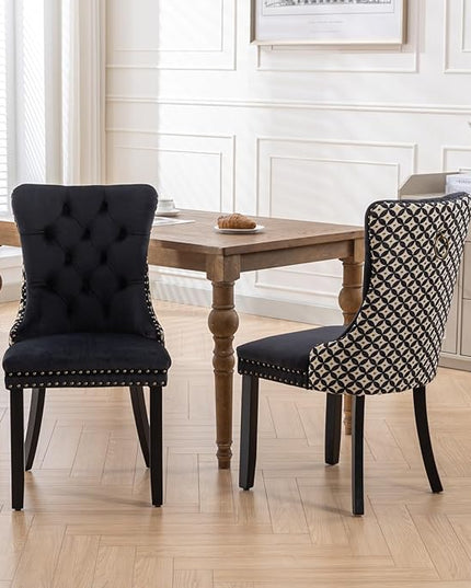 NicBex Haerin-SD-00089-LWJ Dining Chairs, 25.5"x19.7"x37.4", Black - LeafyLoom