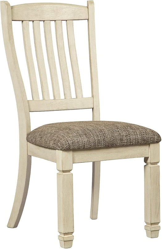 Signature Design by Ashley Bolanburg 20" Upholstered Dining Room Chair, Set of 2, Antique White - LeafyLoom