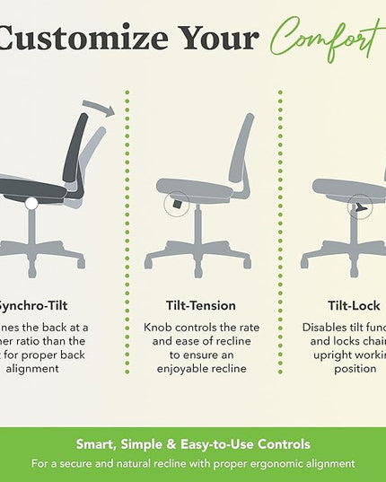 HON Volt Armless Task Seating, Computer Chair for Office Desk, Black SofThread Leather - LeafyLoom