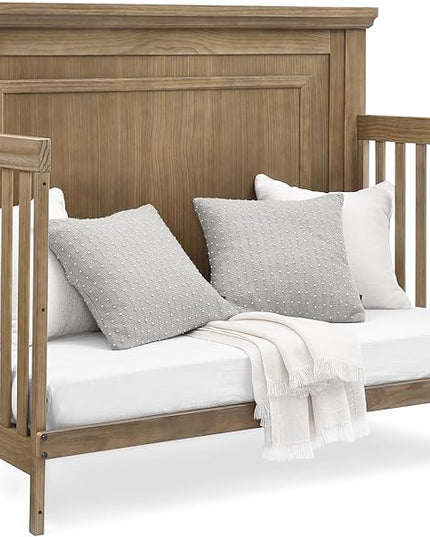 Delta Children Simmons Kids Paloma 4-in-1 Convertible Crib, Greenguard Gold Certified, Aged Oak - LeafyLoom