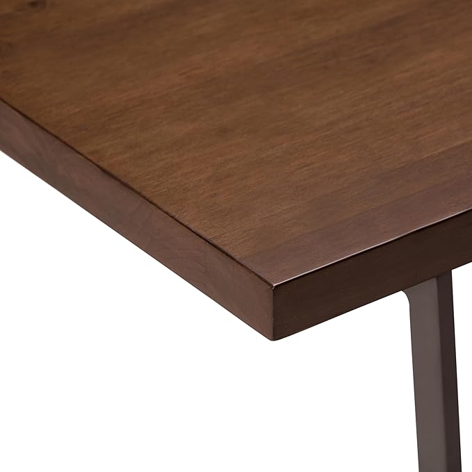SIMPLIHOME Ryder SOLID WOOD and Metal 66 inch Wide Home Office Desk, Writing Table, Workstation, Study Table Furniture in Natural Aged Brown - LeafyLoom