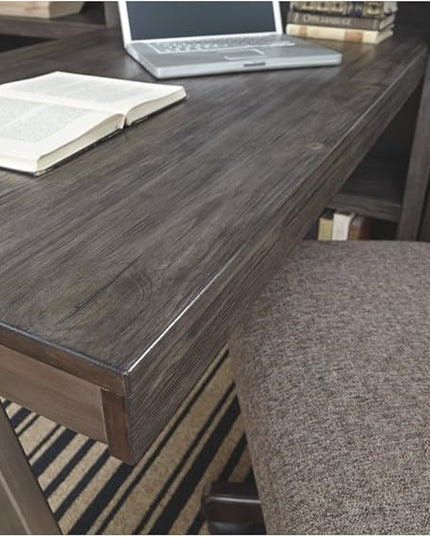 Signature Design by Ashley Raventown Urban 60" Home Office Desk, Weathered Brown - LeafyLoom