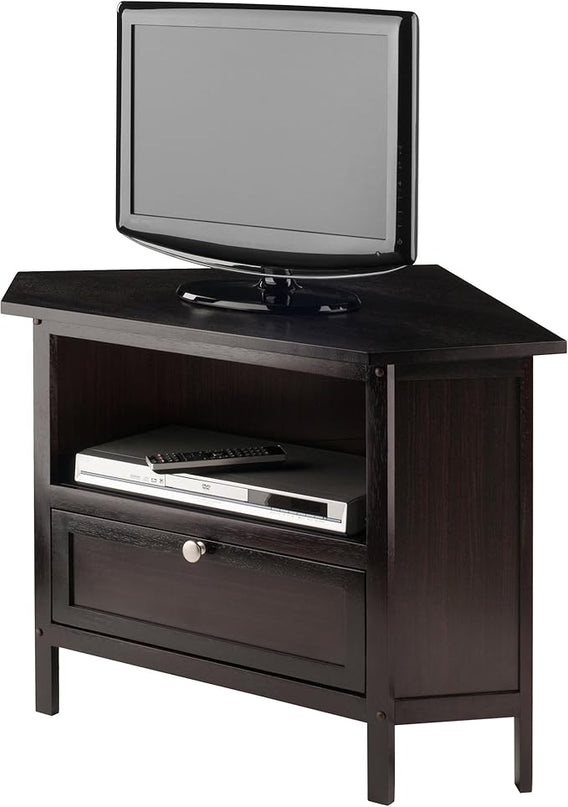 Winsome Corner TV Stand, Screens up to 27", Espresso (92634) - LeafyLoom
