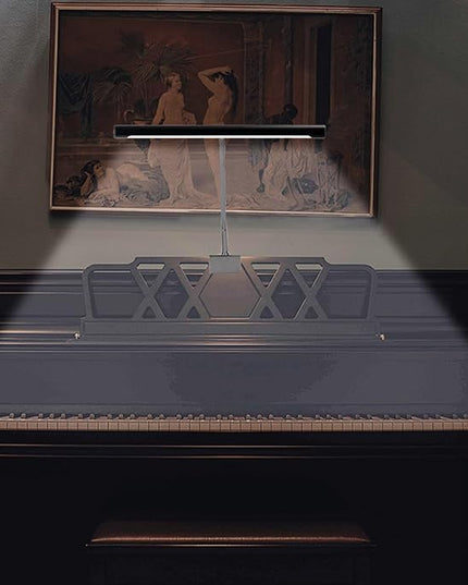 Piano Light with 3 Color Modes, Desk Piano Lamp for Grand Piano, Dimmable Grand Piano Lamp, Wide Illumination Music Stand Light Clip On, Stand Lights for Musicians Digital Pianos - LeafyLoom