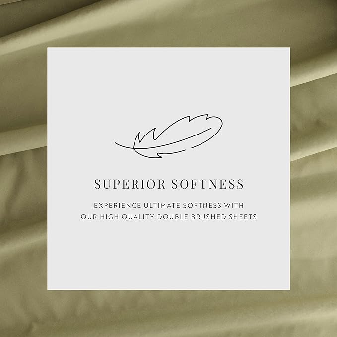 Linen Market Bed Sheets for Queen Size Bed (Sage) - Sleep Better Than Ever with These Soft and Cooling Queen Sheets - Deep Pocket Fits 16" Thick Beds - 4 Piece Queen Sheet Set - LeafyLoom