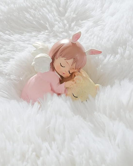 Super Soft Fluffy Shaggy Rugs 5x8 Feet for Living Room Bedroom, Fuzzy Plush Area Rugs for Girls Kids Room Nursery Home Decor, Furry Dorm Rug Cute Non-Slip Indoor Floor Carpet, Cream White - LeafyLoom