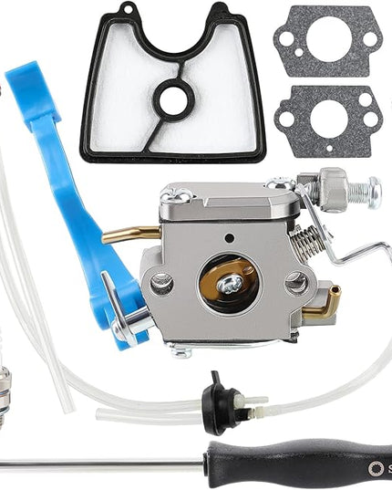 590460102 Carburetor for Husq 125B 125BX 125BVX Leaf Blower Trimmer for Zama C1Q-W37 Carb 545 08 18-11 581798001 545081811 545112101 with Air Filter Fuel Line Kit - LeafyLoom