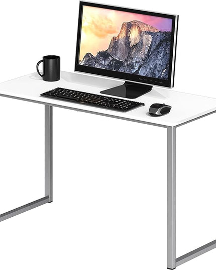 SHW Home Office 32-Inch Computer Desk, White - LeafyLoom