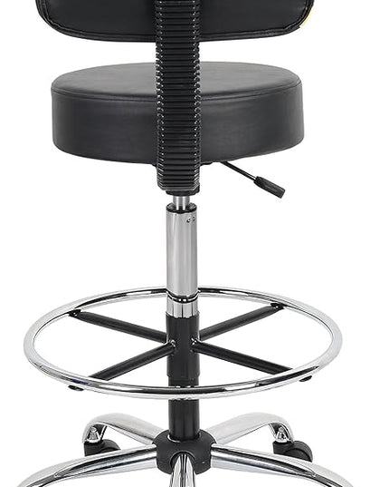 Boss Office Products Be Well Medical Spa Drafting Sool with Back in Black - LeafyLoom