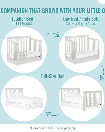 Ashton 4-In-1 Convertible Crib In Grey, Greenguard Gold, JPMA Certified, Non-Toxic Finishes, Features 4 Mattress Height Settings, Made Of Solid Pinewood - LeafyLoom