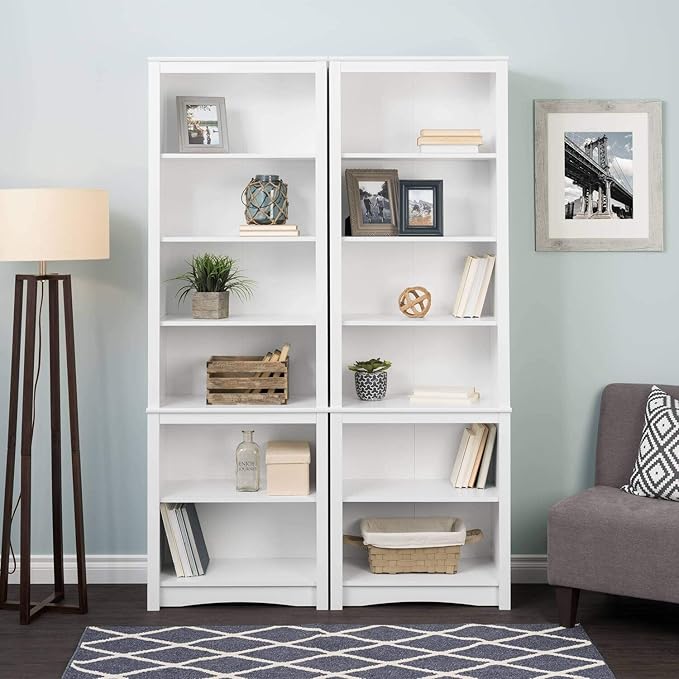 Prepac Prepac Home Office Tall 6-Shelf Bookcase - LeafyLoom