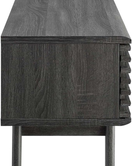 Modway Render Mid-Century Modern Low Profile 48 Inch TV Stand in Charcoal, 48" - LeafyLoom