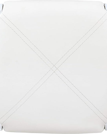 Linon White 3 Piece Faux Marble Tavern Set - LeafyLoom