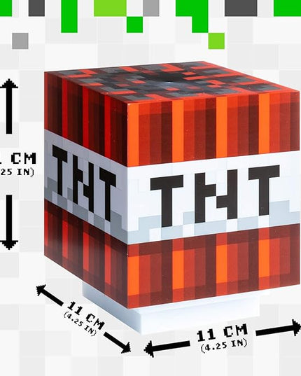 Minecraft TNT Light with Official Game Sounds, Handheld Night Light & Fun Minecraft Toy for Kids, Minecraft Room Decor - LeafyLoom