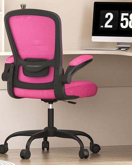 Office Chair, Ergonomic Desk Chair with Adjustable Lumbar Support, High Back Mesh Computer Chair with Flip-up Armrests-BIFMA Passed Task Chairs, Executive Chair for Home Office - LeafyLoom
