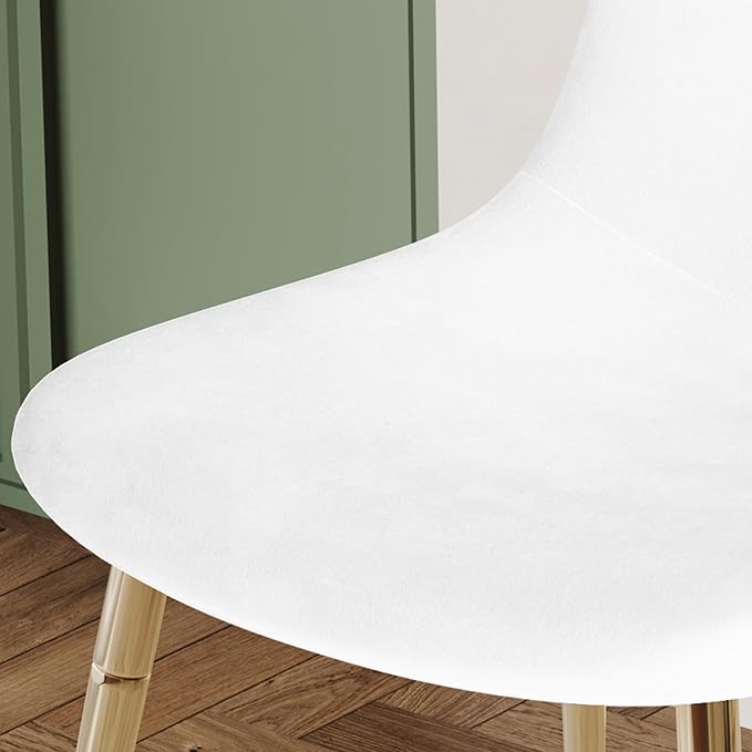 NicBex Haerin-SD-00338-LWJ Dining Chairs, 17.7"x19.7"x34.3", White and Gold - LeafyLoom