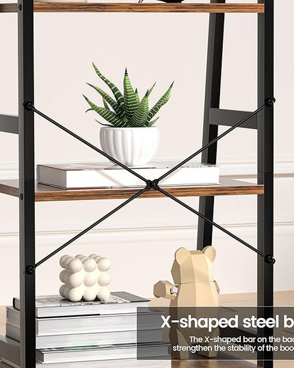 Bookshelf, Bookcase for Small Spaces, 3-Tier Shelf Bookcase, Short Shelf Storage Organizer for Living Room, Bedroom, Home Office, Kitchen, 11.8 "D x 16.5" W x 31.3 "H, Rustic Brown - LeafyLoom