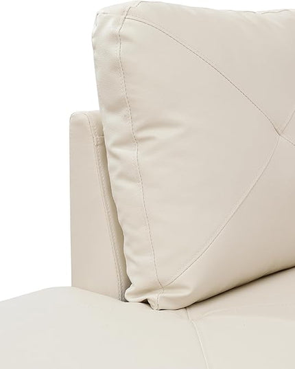 Modular Sectional Sofa Set,Extra Large L Shaped Couch for Living Room,with Chaise, Sofa&Couch,5 Seat Sofá with Storage Ottoman, White-A - LeafyLoom
