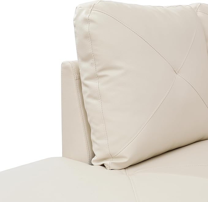 Modular Sectional Sofa Set,Extra Large L Shaped Couch for Living Room,with Chaise, Sofa&Couch,5 Seat Sofá with Storage Ottoman, White-A - LeafyLoom