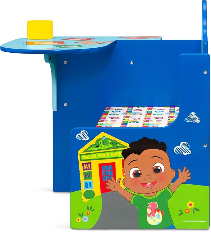 Delta Children Chair Desk with Storage Bin - Greenguard Gold Certified, CoComelon - LeafyLoom