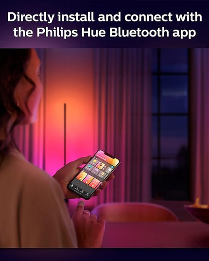 Philips Hue Indoor 3-Foot Smart LED Light Strip Extension - Flowing Multicolor Effect - Requires Base Kit - 1 Pack - Control with Hue App - Works with Alexa, Google Assistant and Apple HomeKit PhilipsHue