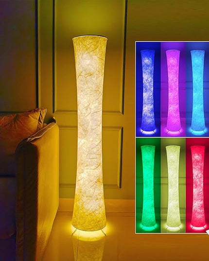 Floor Lamp for Bedroom 51" LED Floor Lamp Smart Corner Floor Lamp RGB Color Changing Floor Lamp Dimmable Floor Lamp with Remote Control Floor Lamps for Living Room Modern - LeafyLoom