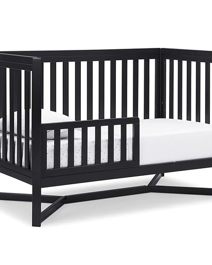 Delta Children Tribeca 4-in-1 Baby Convertible Crib, Midnight Grey - LeafyLoom