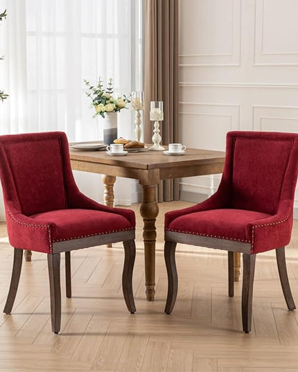 NicBex Haerin-SD-00087-LWJ Dining Chairs, 22.8"x20.8"x35.4", Burgundy - LeafyLoom
