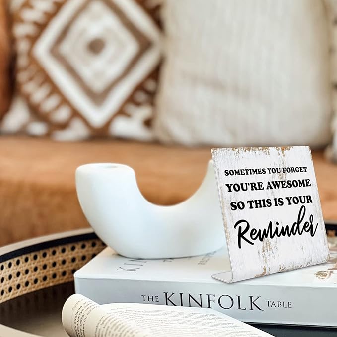 Inspirational Quotes Decor Gifts for Women, Motivational Desk Decor for Office, Decoration On Shelf Table Desk for Living Room Home Office Gift for Friends Coworker Nurse Worker Coworker dksg8 - LeafyLoom