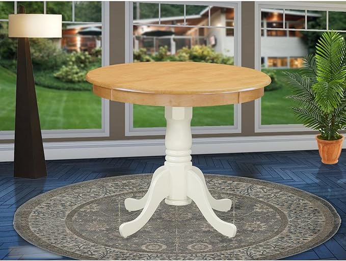 East West Furniture Kitchen Table, 36x36 Inch, ANT-OLW-TP - LeafyLoom
