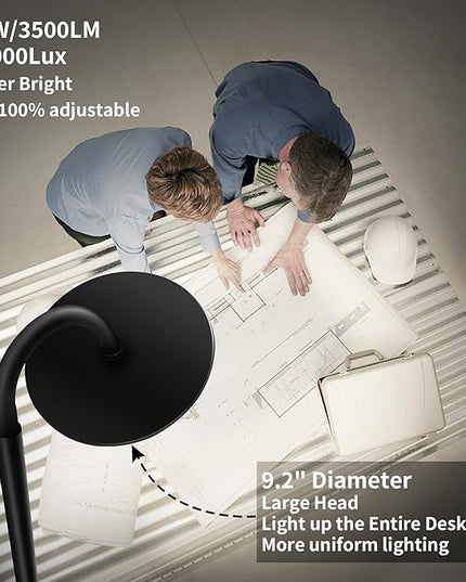 chiphy Floor Lamp, 76'' Tall Lamp, 40W 3500LM 30000Lux Super Bright Floor Lamp, Dimmable Brightness, with Smart Plug, for Living Room Bedroom Office - LeafyLoom