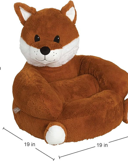 Trend Lab Fox Toddler Chair Plush Character Kids Chair Comfy Furniture Pillow Chair for Boys and Girls, 21 x 19 x 19 inches - LeafyLoom