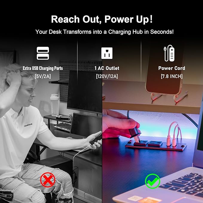 GTRACING 55 Inch Gaming Desk with LED Lights, Computer Gamer Desk with Monitor Stand, Ergonomic Carbon Fiber Surface Gaming Table with Mouse Pad for Home Office, RGB - LeafyLoom