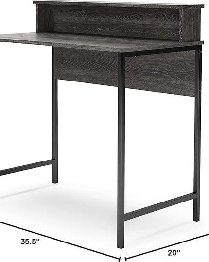 Signature Design by Ashley Freedan Modern Industrial Home Office Writing Desk, Dark Gray - LeafyLoom