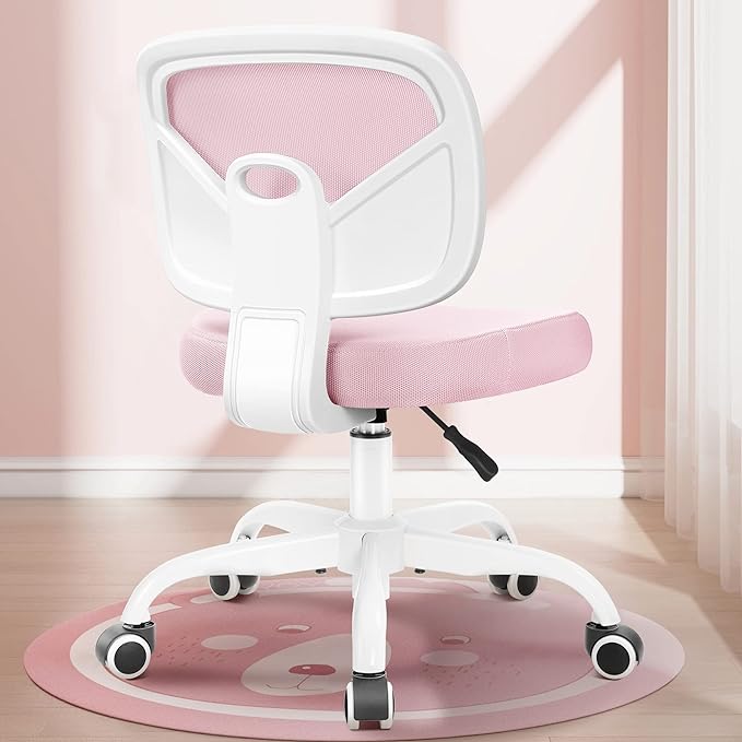 Primy Kids Desk Chair, Pink Study Chair for Boys Girls with Height Adjustable, Swivel Mesh Task Student Chairs for 4-12, Growing Teen Office Chair for Home/School/Office (Pink) - LeafyLoom