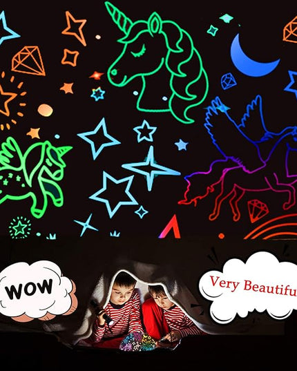 Unicorns Toys for 2-12 Year Old Girls,Star Projection 2 in 1 Girls Toys Age 3-9,Room Decor Kawaii Toddler Toys for Kids Age 4-8,Birthday Easter Christams Gifts Xmax Stocking Stuffers for Children - LeafyLoom