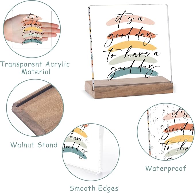 Motivational Office Desk Decor For Women Coworker It‘s A Good Day To Have A Good Day - Inspirational Signs Gifts Aesthetic Office Table Desktop Decorations For Work Desk - LeafyLoom