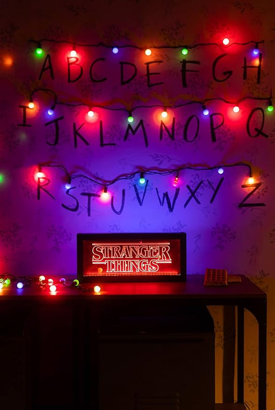 Stranger Things Merchandise - 4 Lighting Modes - Official Stranger Things Lamp - Neon Light - Led Lamp - Light Box - USB Lamp - Night Light for Kids - LeafyLoom